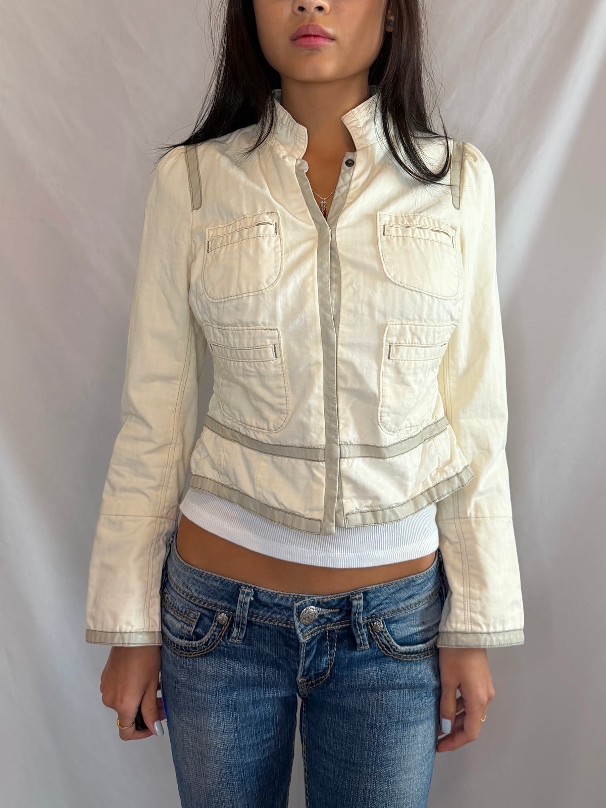 Vintage Free People cream jacket