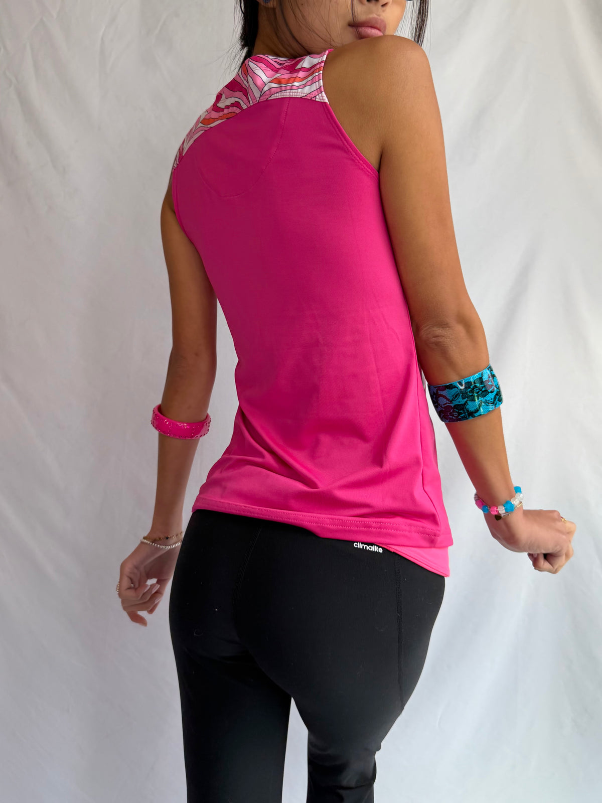 Vintage pink workout tank top
