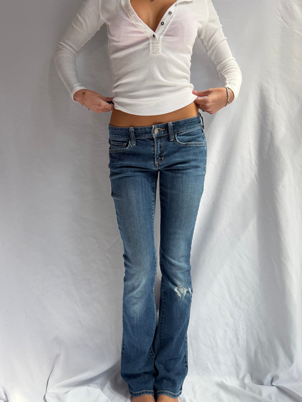 Vintage low rise flare jeans