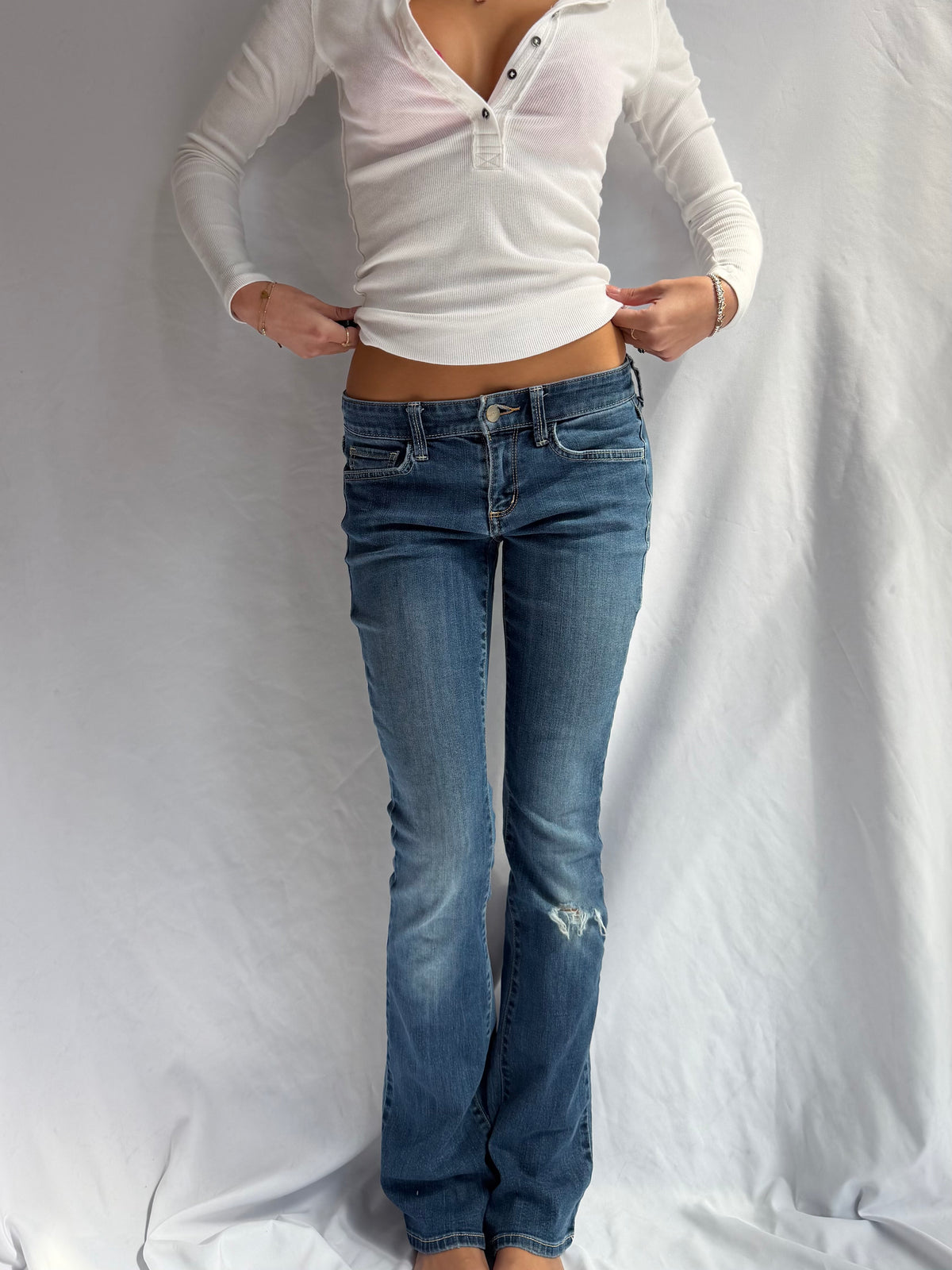 Vintage low rise flare jeans