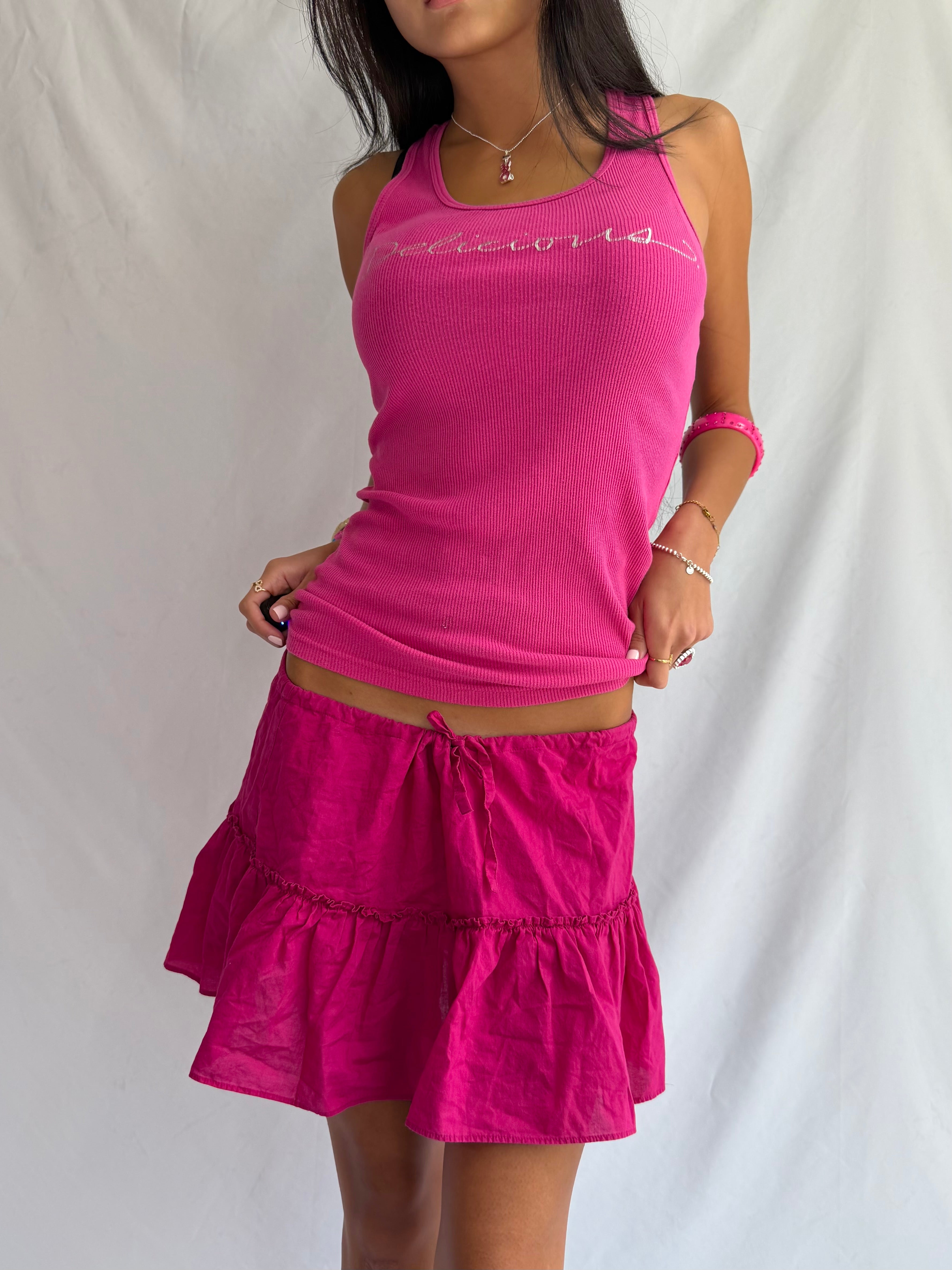 Vintage Victoria Secret hot pink mini skirt