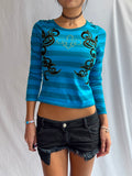 Vintage grunge graphic long sleeve top