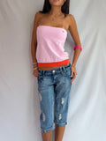 Vintage low rise denim capris jeans