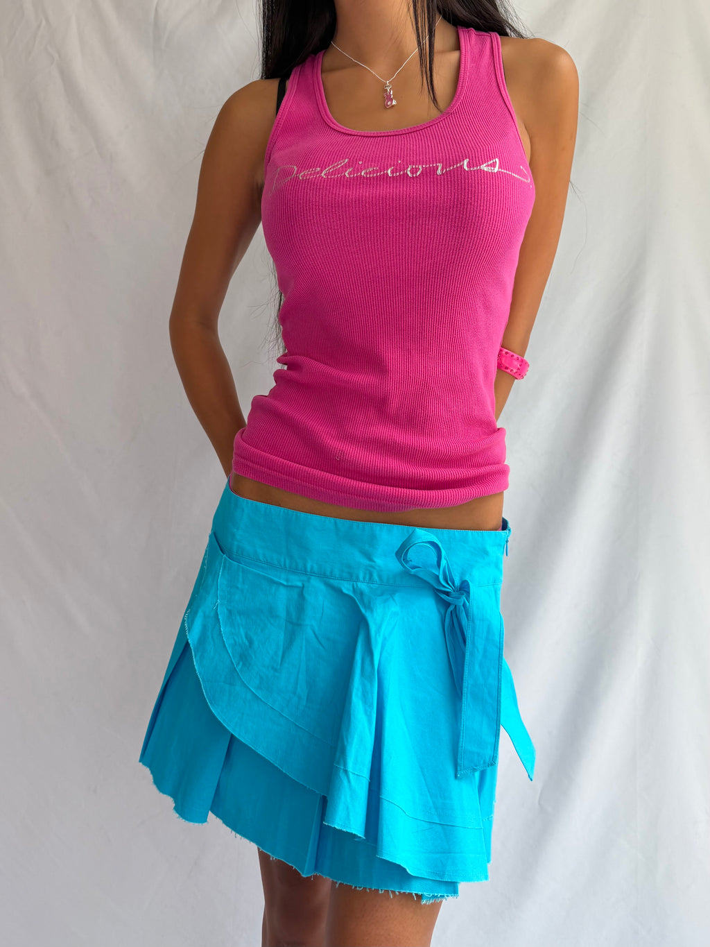 Vintage ELLE Paris wrap mini skirt