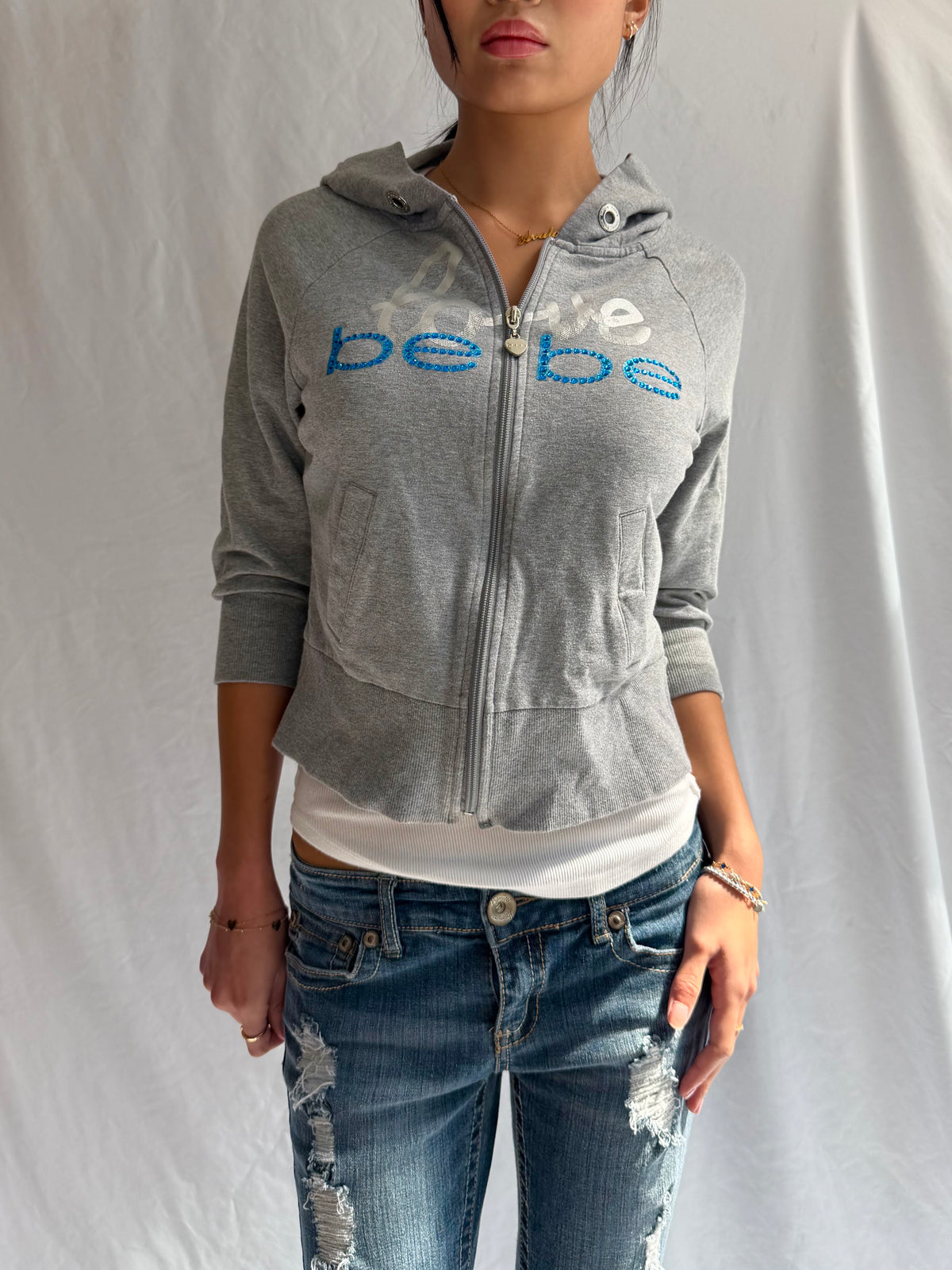 Vintage Bebe zip up hoodie jacket
