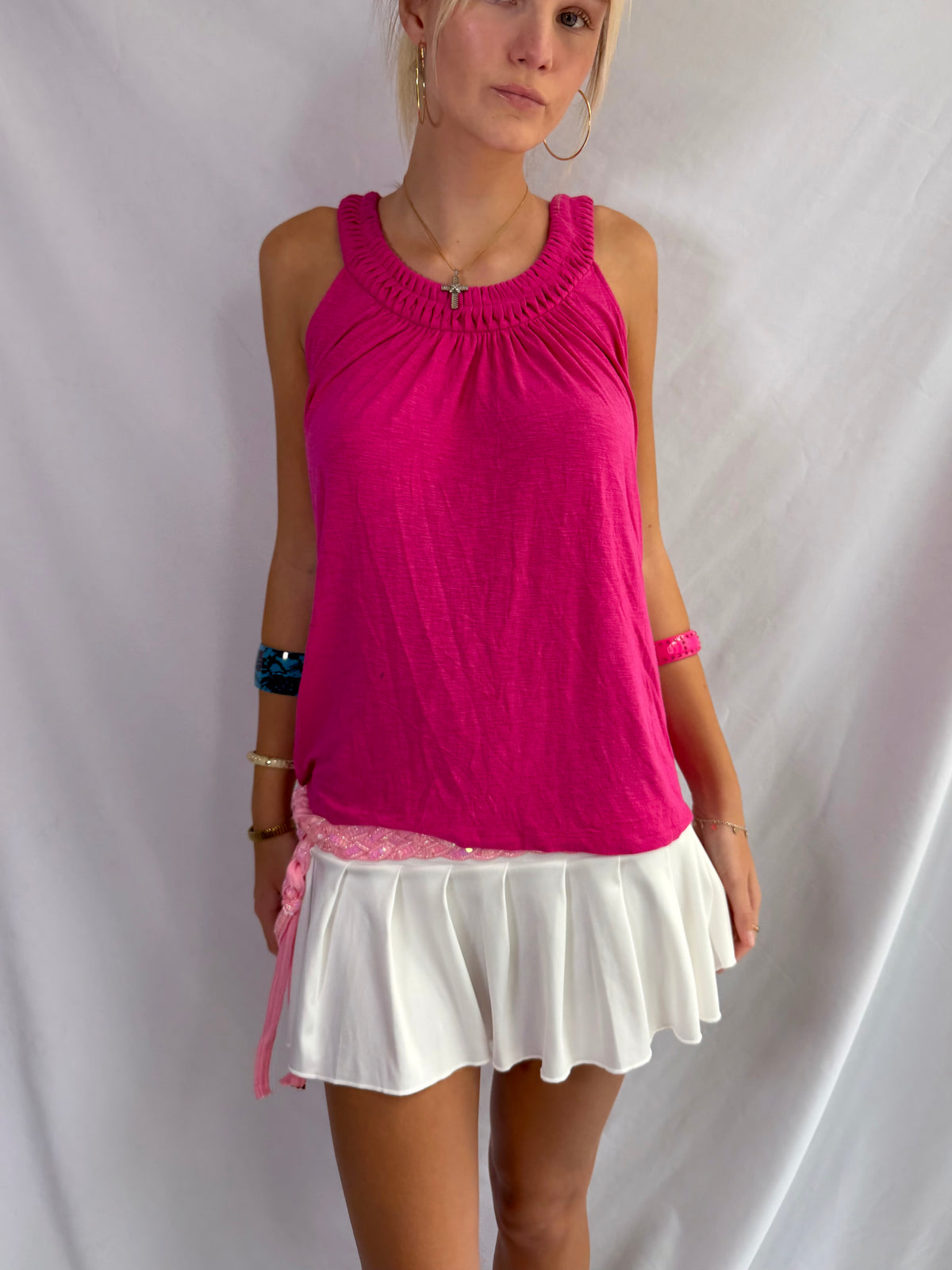 Vintage hot pink halter top