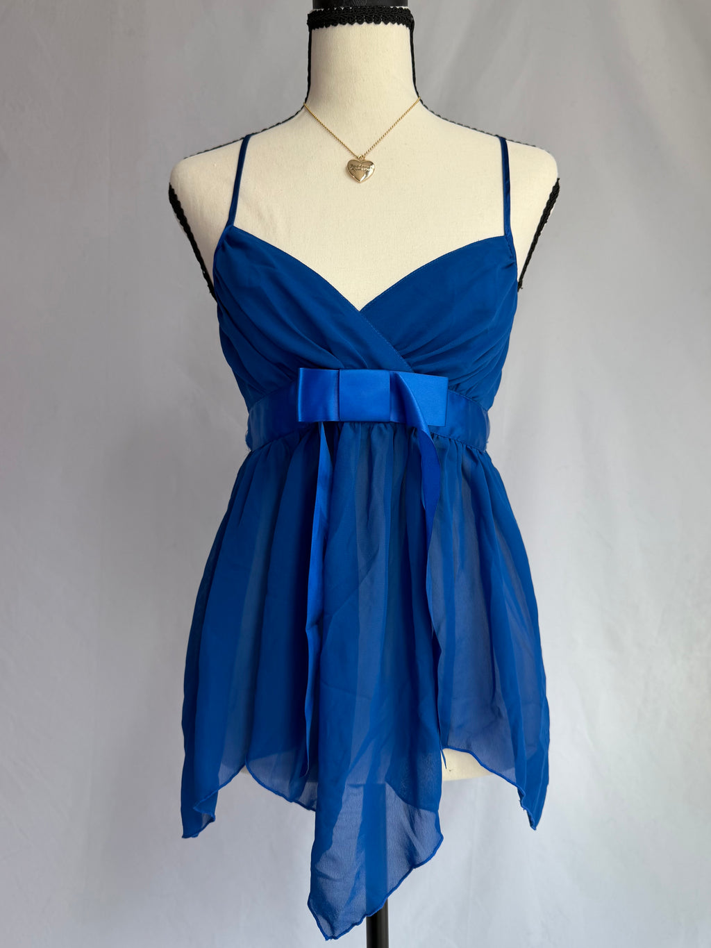 vintage royal blue babydoll cami ⊹ ࣪ ˖