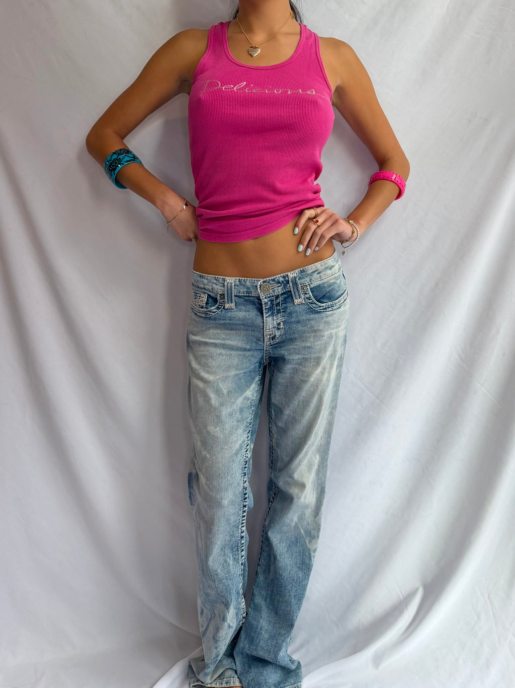 Vintage low rise flare jeans