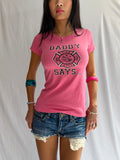 Vintage pink graphic baby tee