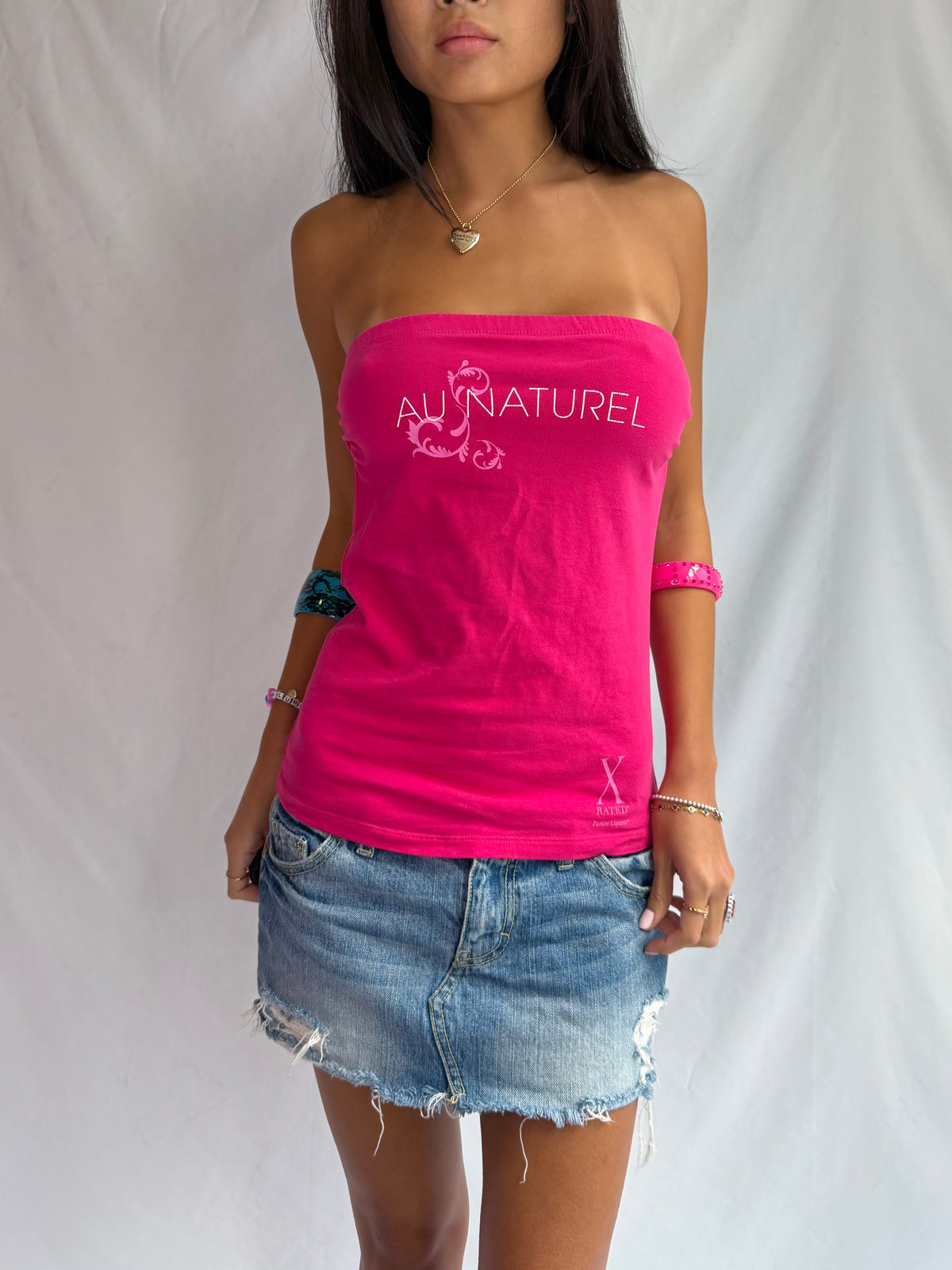 Vintage hot pink tube top