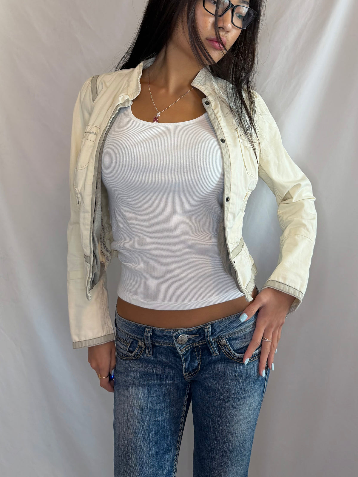 Vintage Free People cream jacket