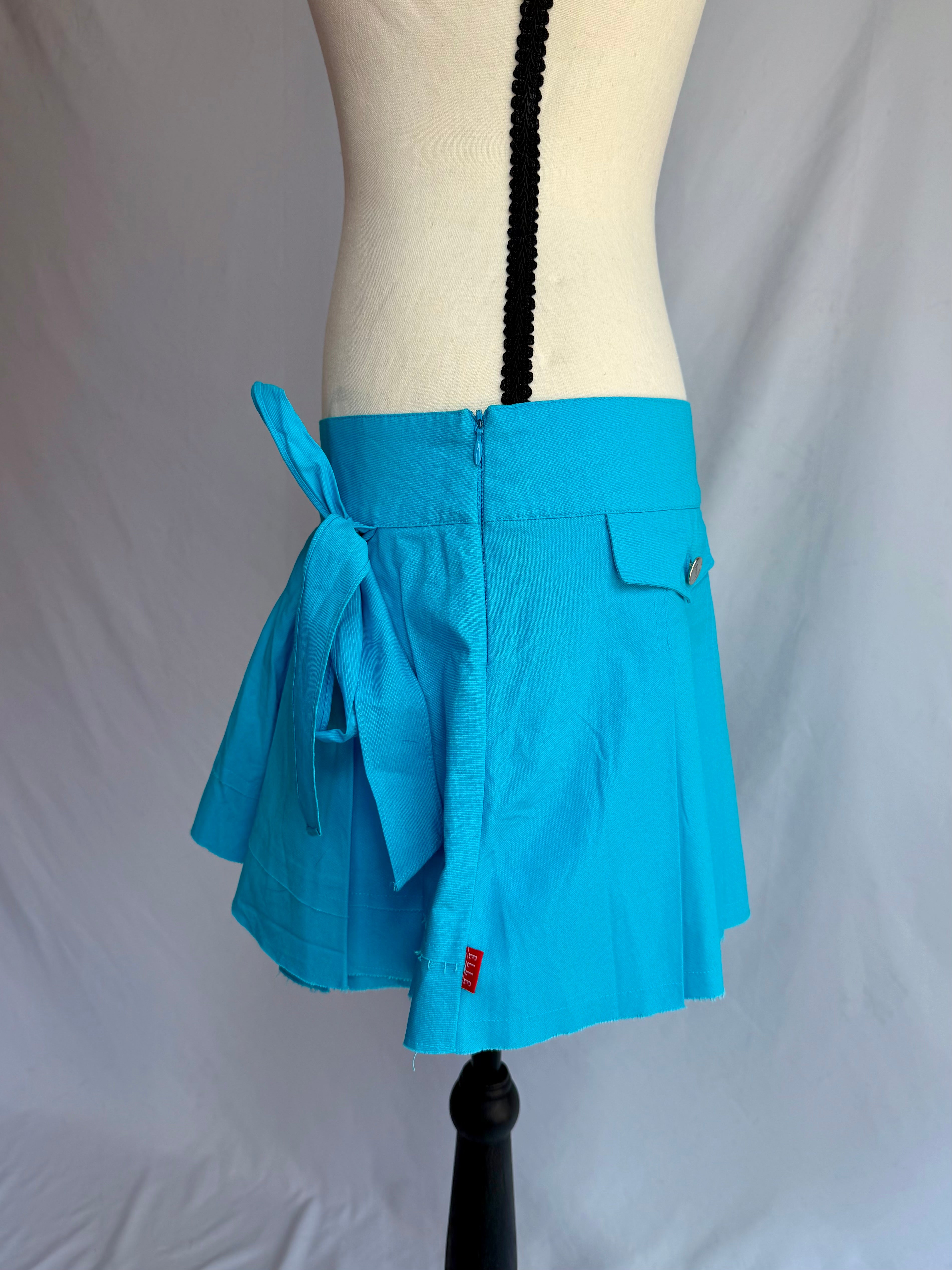 vintage 2007 ELLE Paris wrap mini skirt 𑣲⋆｡˚