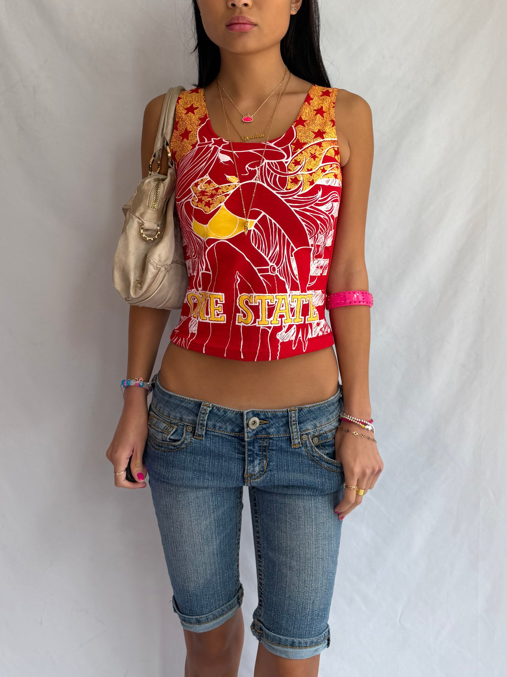 vintage red graphic tank top ⊹ ࣪ ˖ ໒꒱