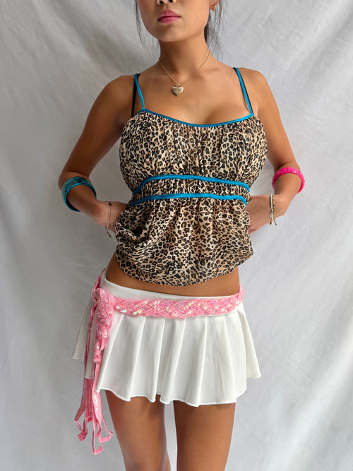 Vintage leopard babydoll dress