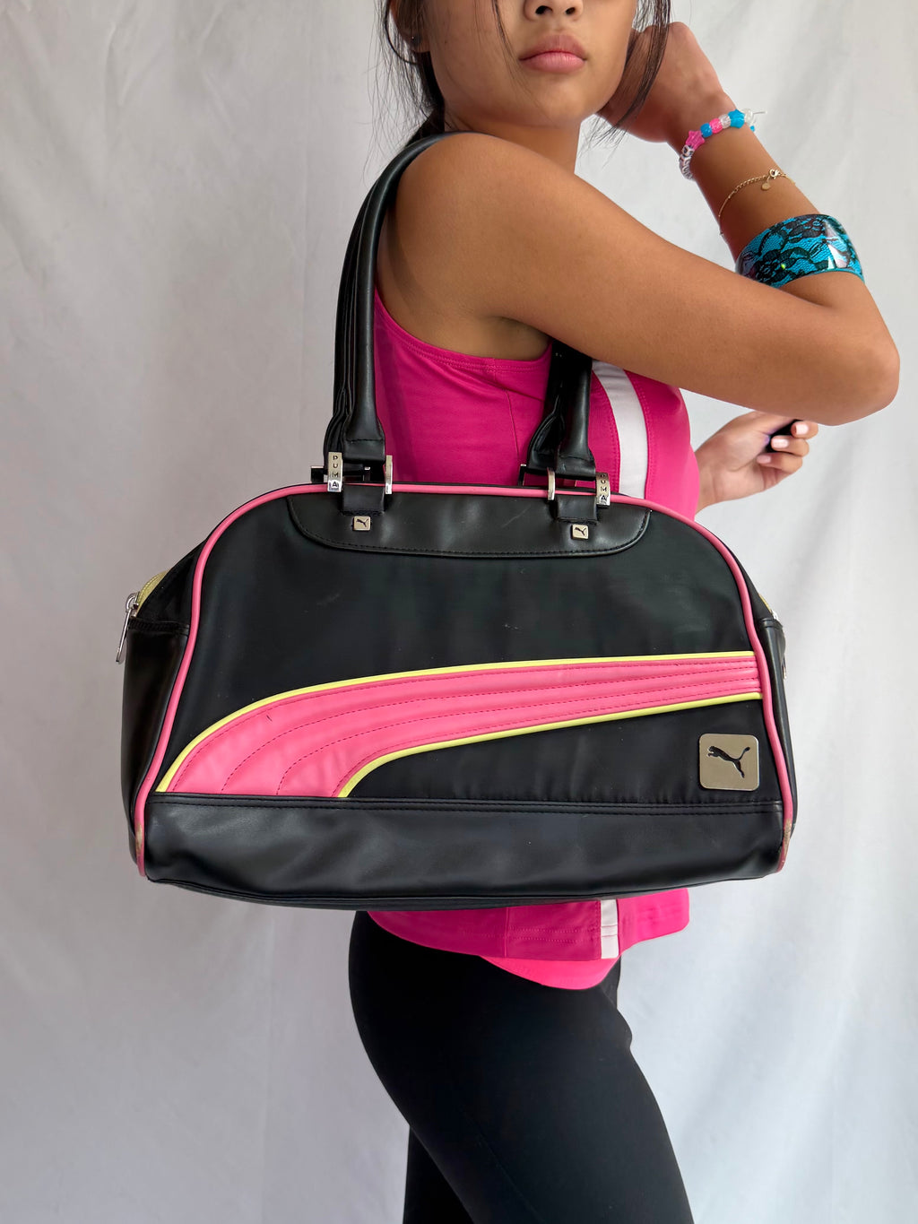 Vintage Puma leather shoulder bag