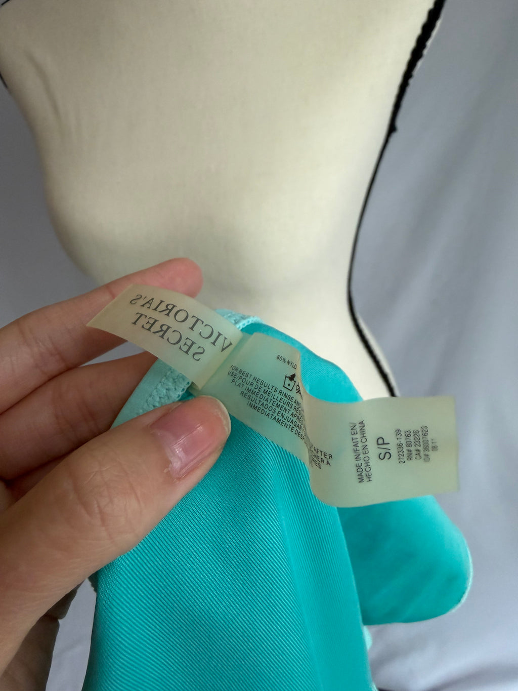 Vintage RARE Victoria Secret teal bikini set