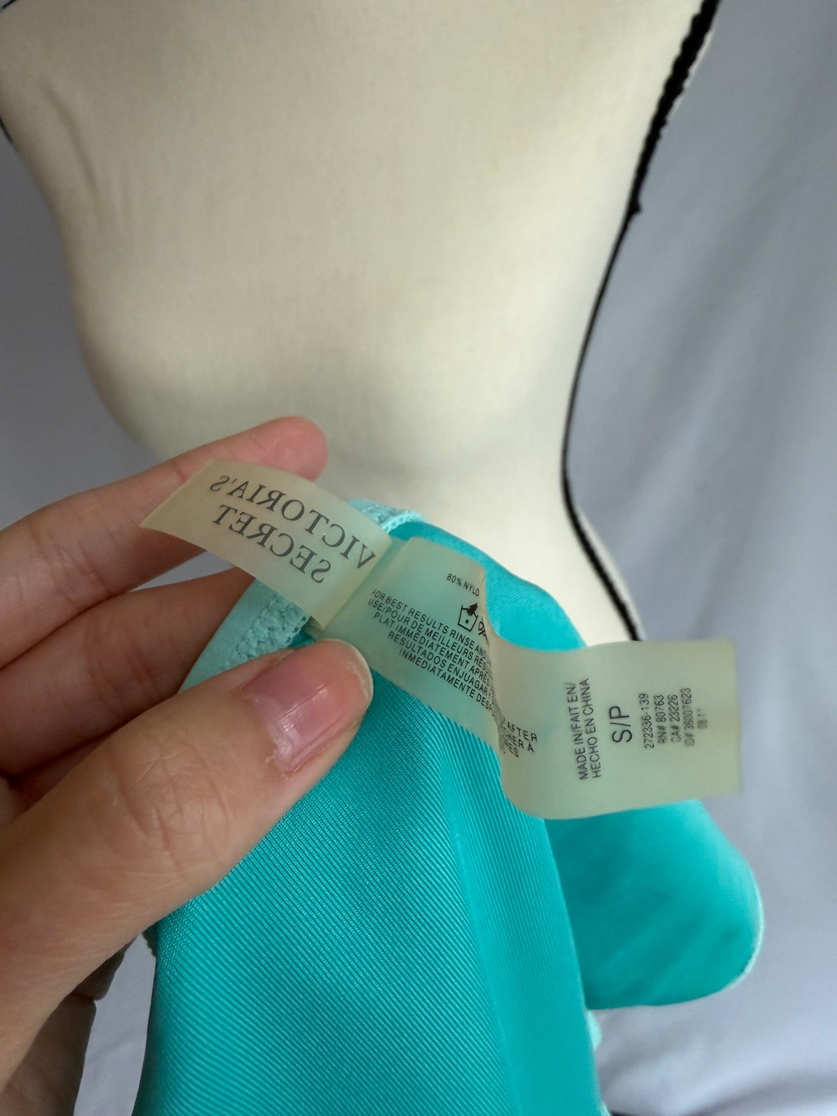 Vintage RARE Victoria Secret teal bikini set