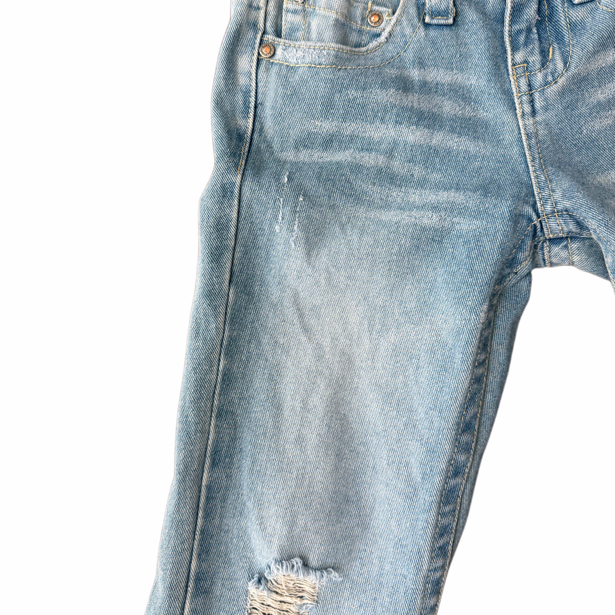 Vintage low rise flare ripped jeans