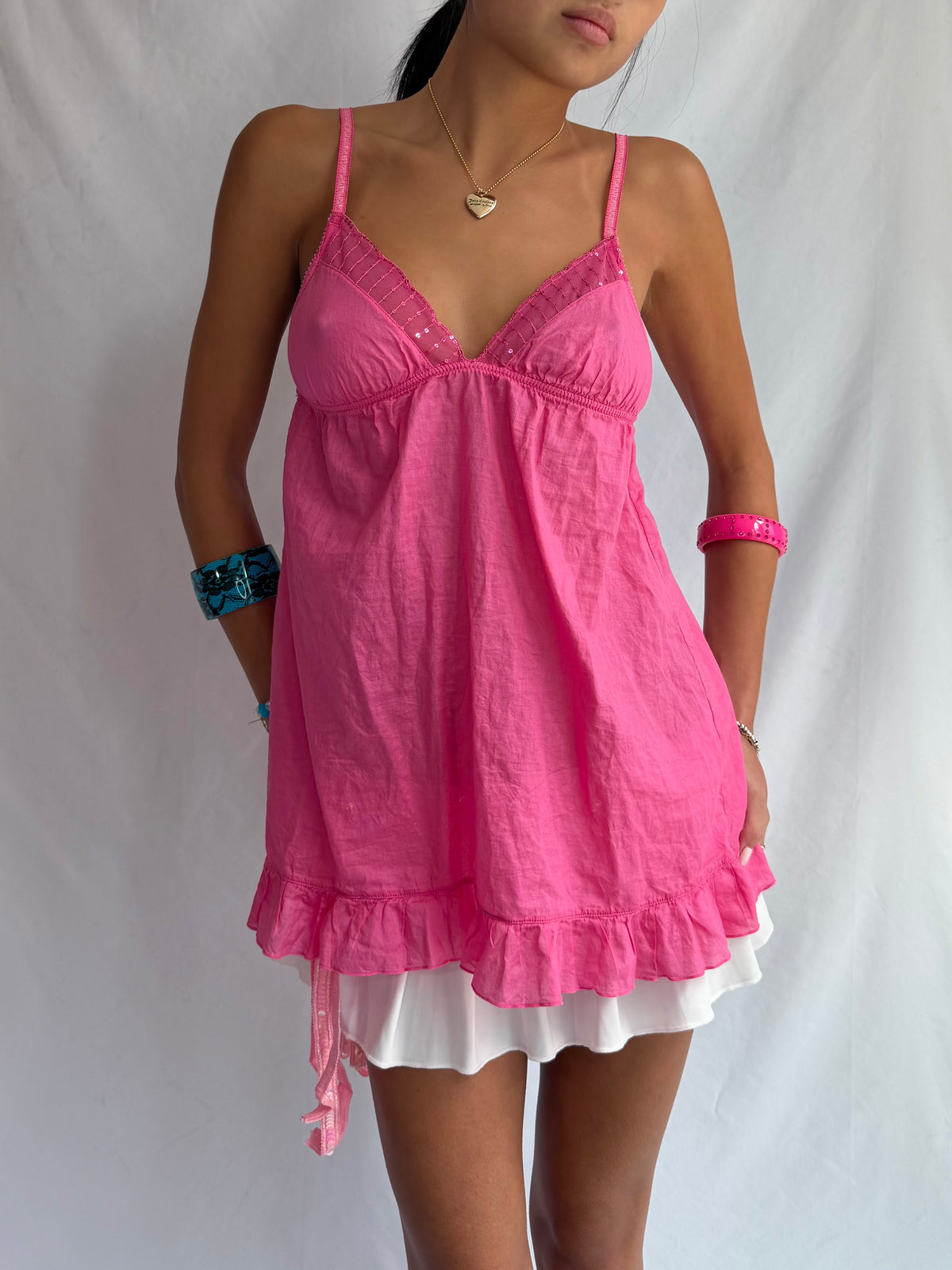Vintage Victoria Secret pink babydoll cami top