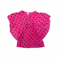 Vintage pink polka dot top