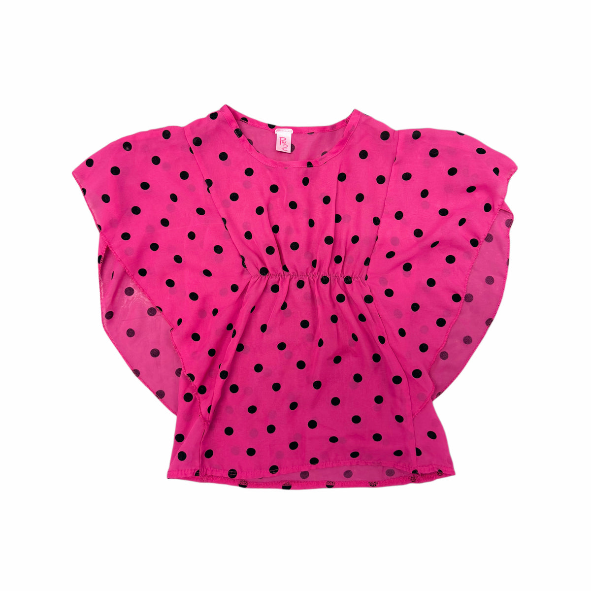 Vintage pink polka dot top