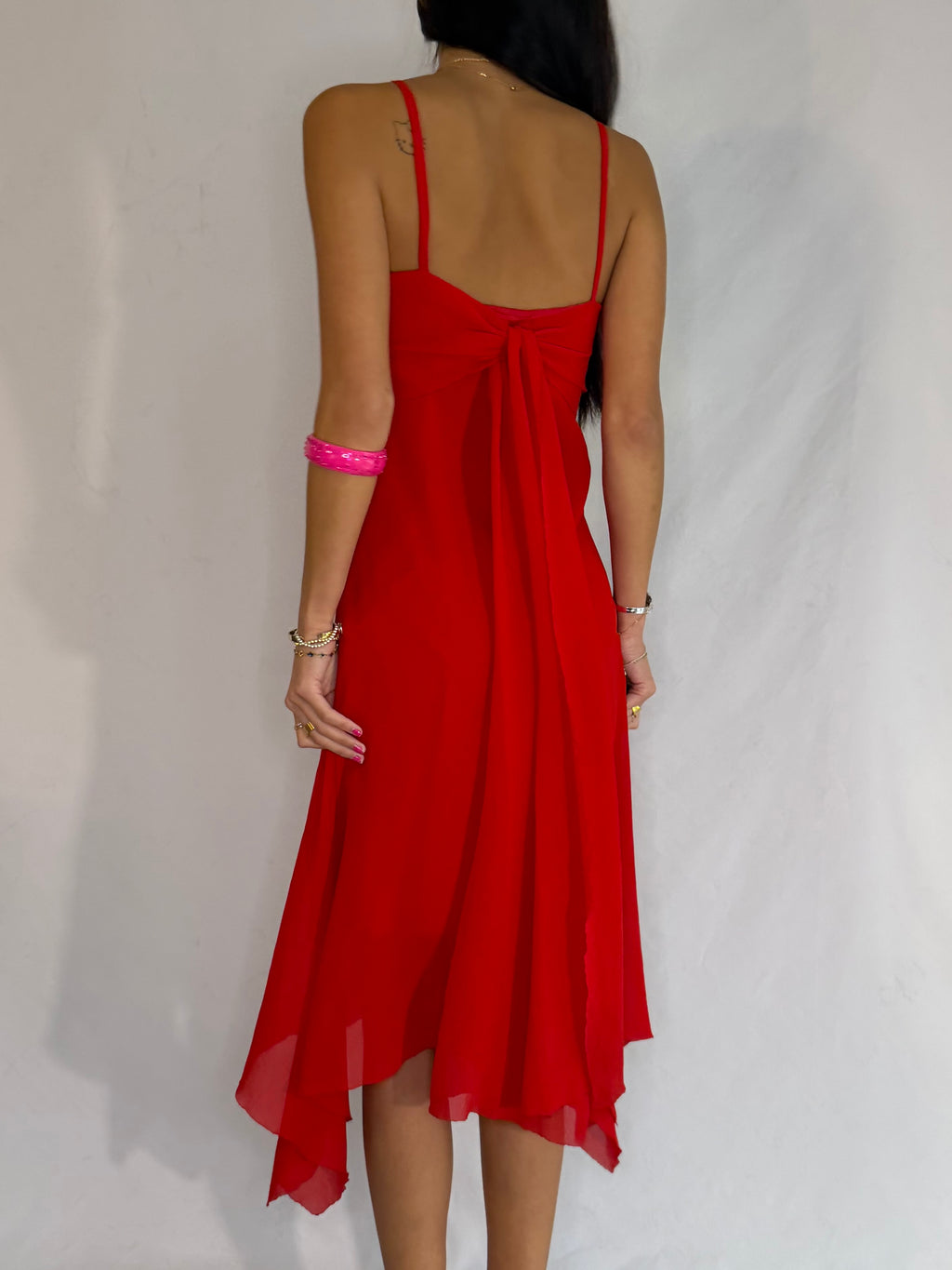 vintage red fairy midi dress ‧₊ ♪˚⊹