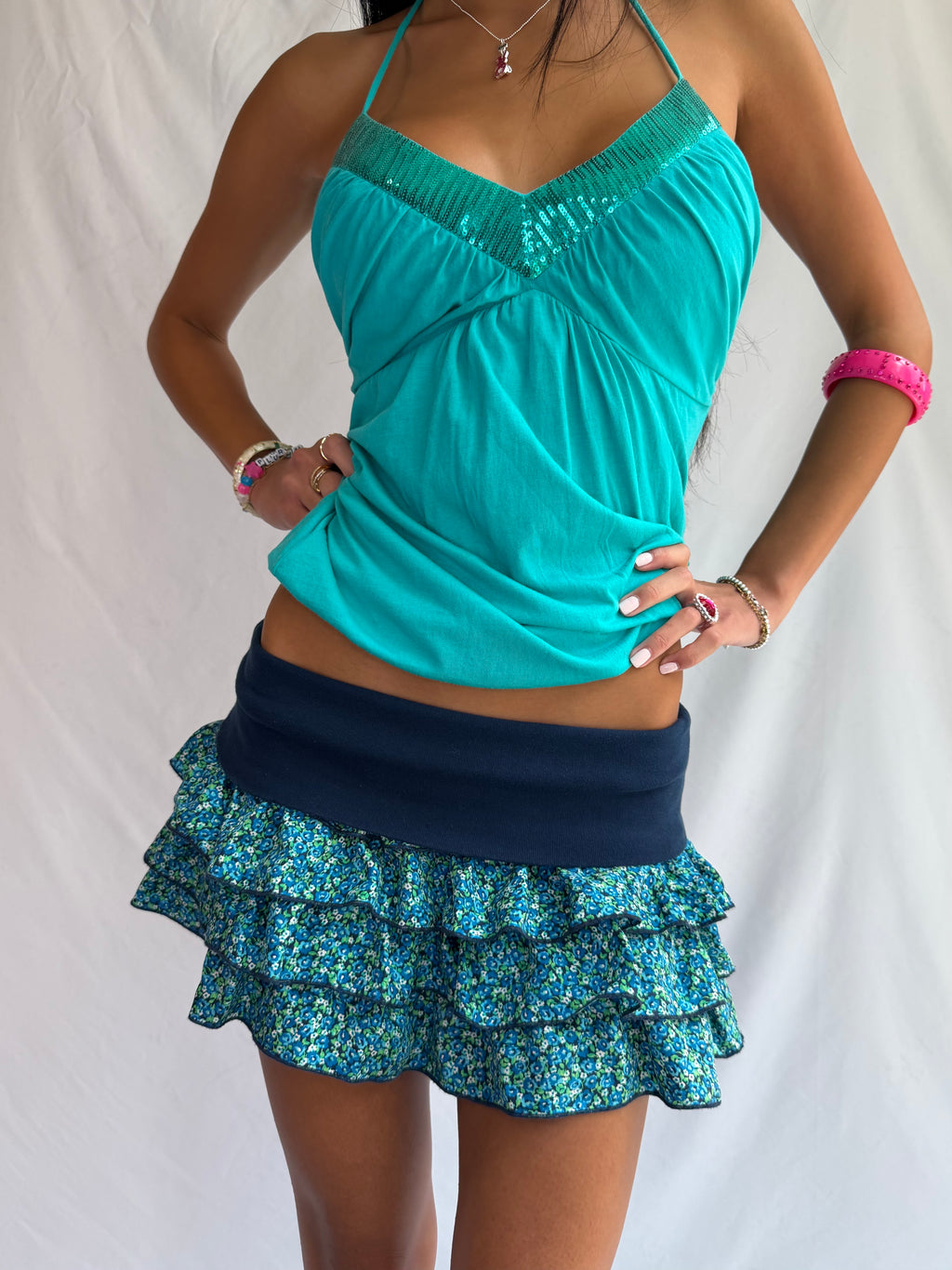 Vintage Victoria Secret floral mini skirt
