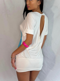 Vintage teal mini dress