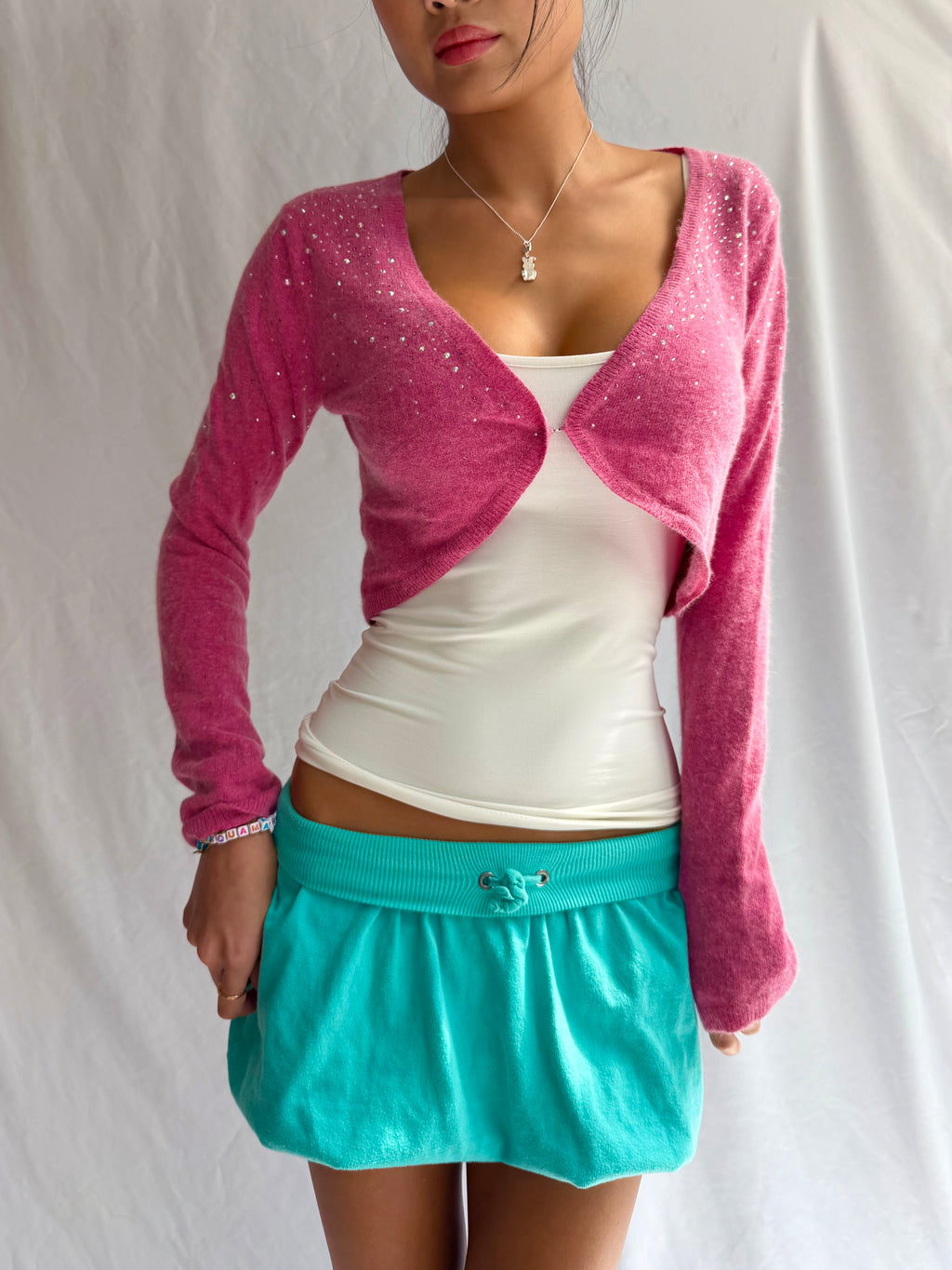 Vintage pink layering long sleeve top