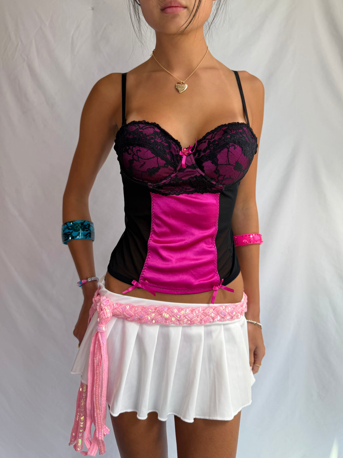 Vintage hot pink Playboy corset