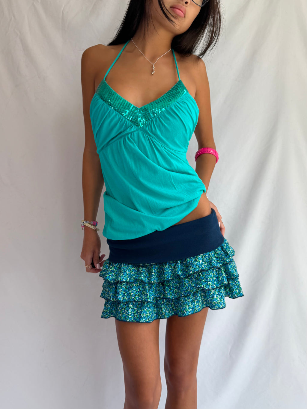 Vintage Victoria Secret floral mini skirt