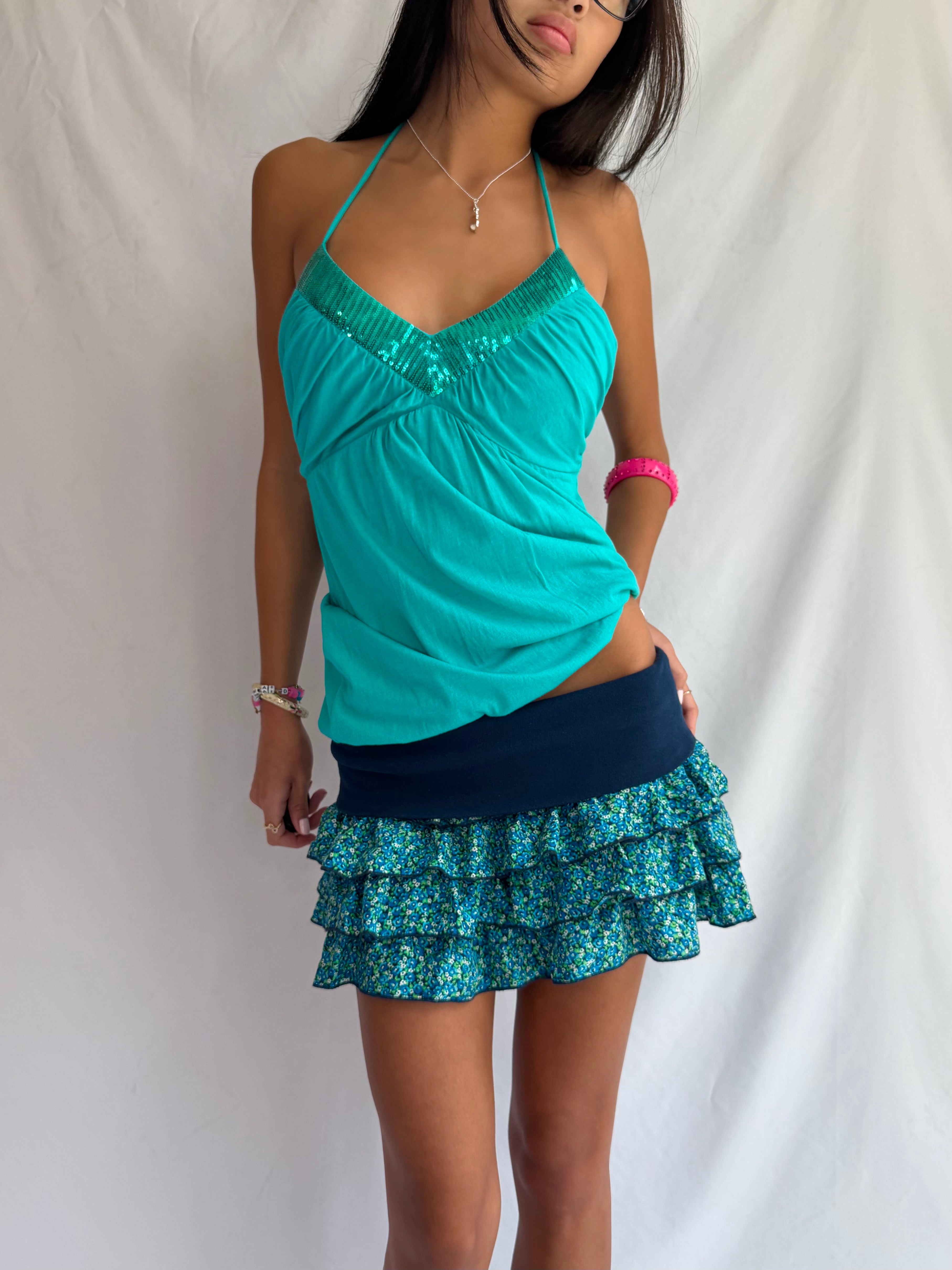 Vintage Victoria Secret floral mini skirt