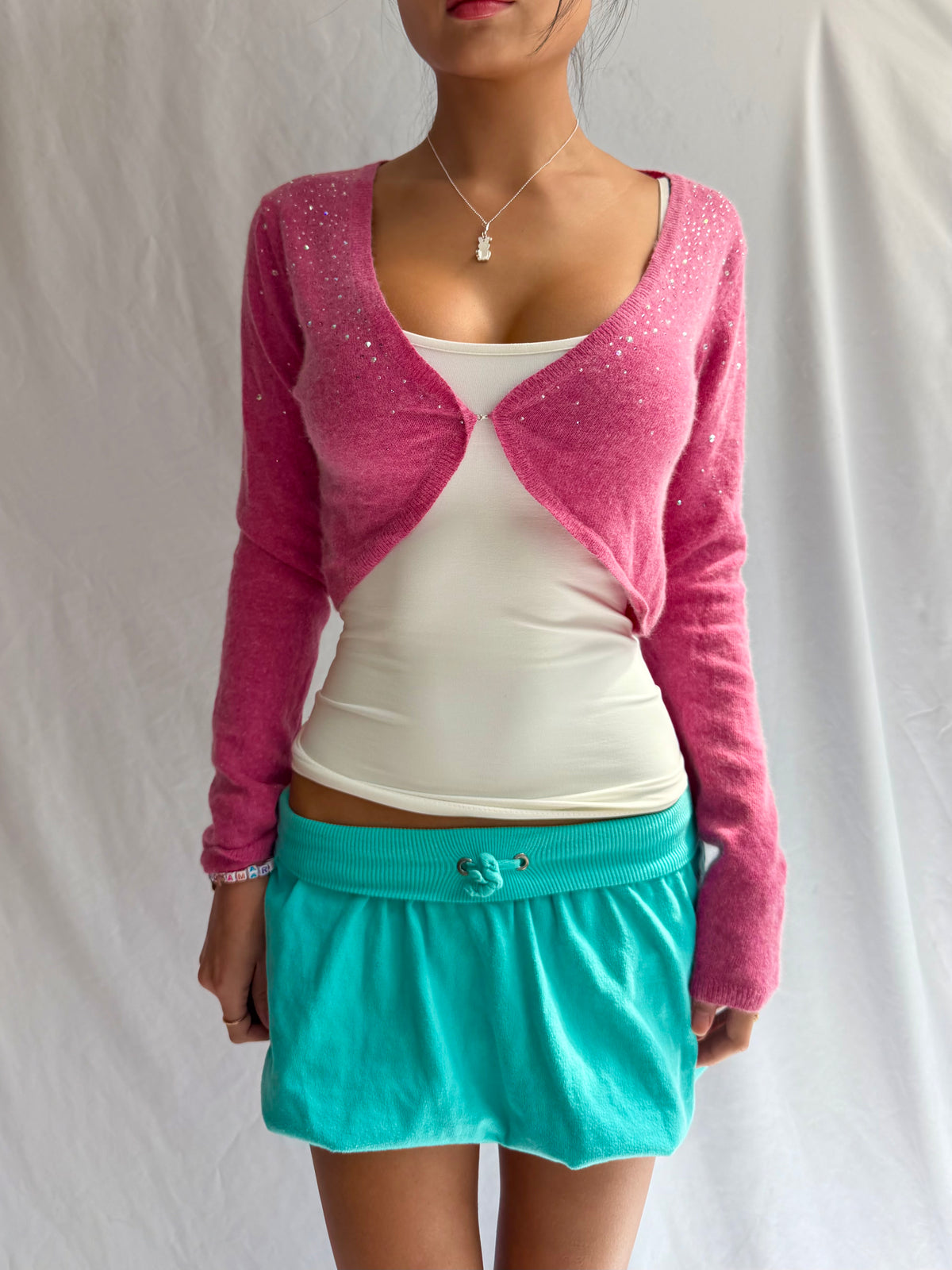 Vintage pink layering long sleeve top