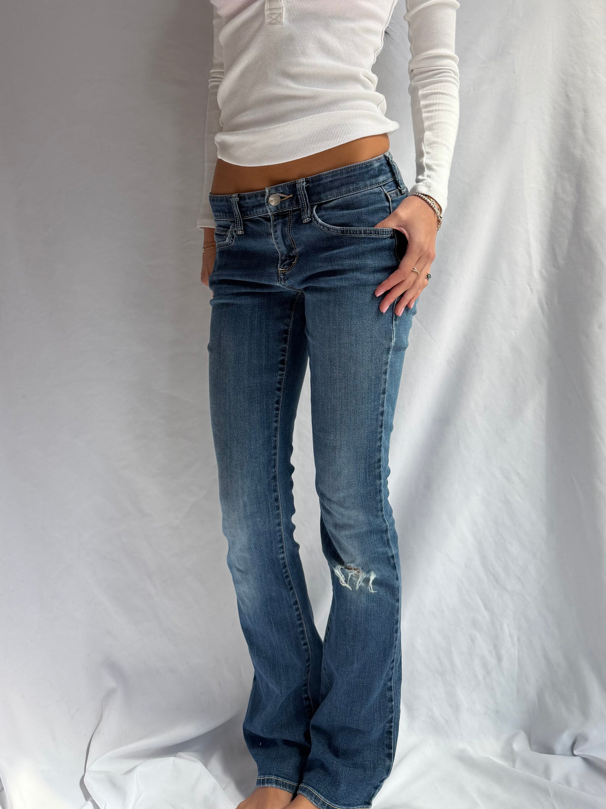 Vintage low rise flare jeans