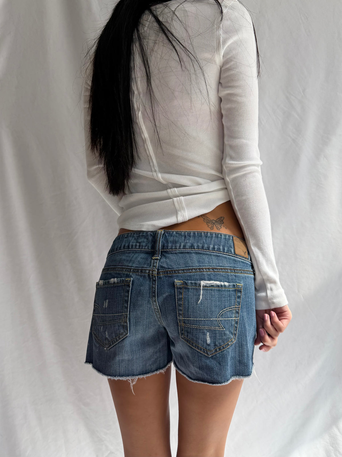Vintage American Eagle low rise denim shorts