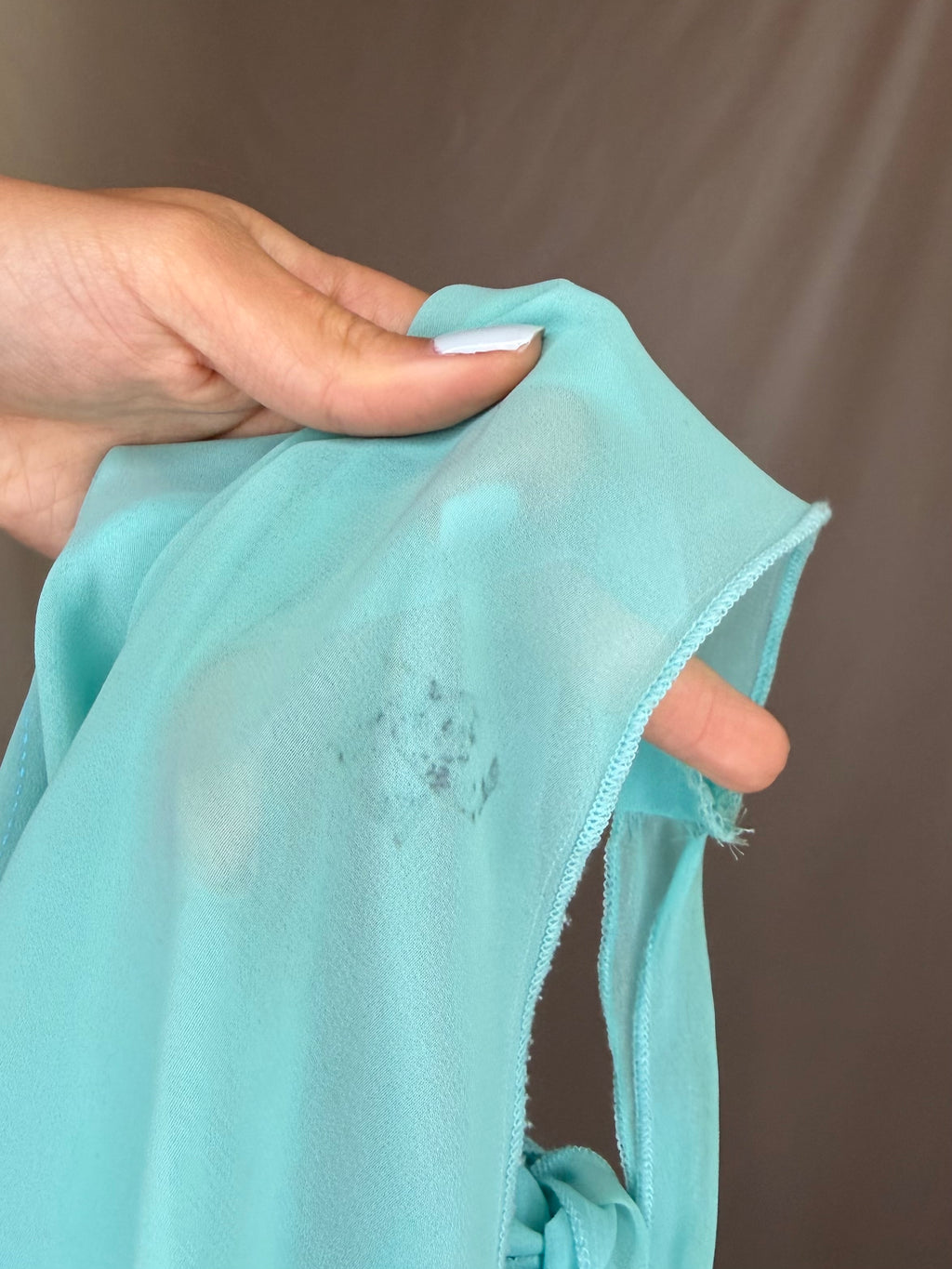 Vintage aqua sheer fairy halter top