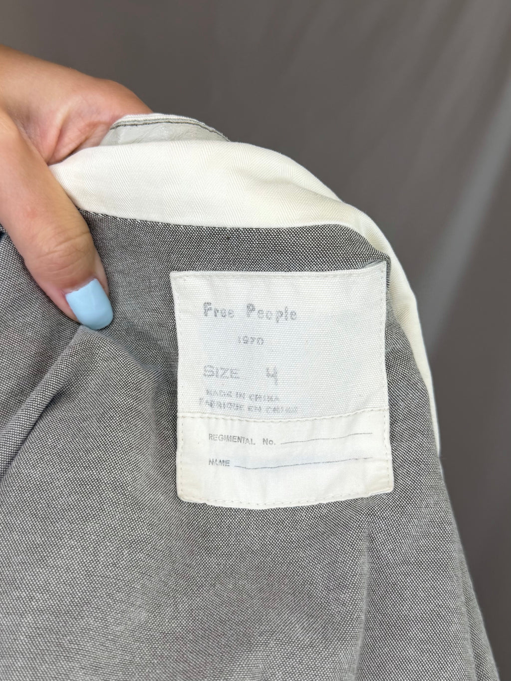 Vintage Free People cream jacket