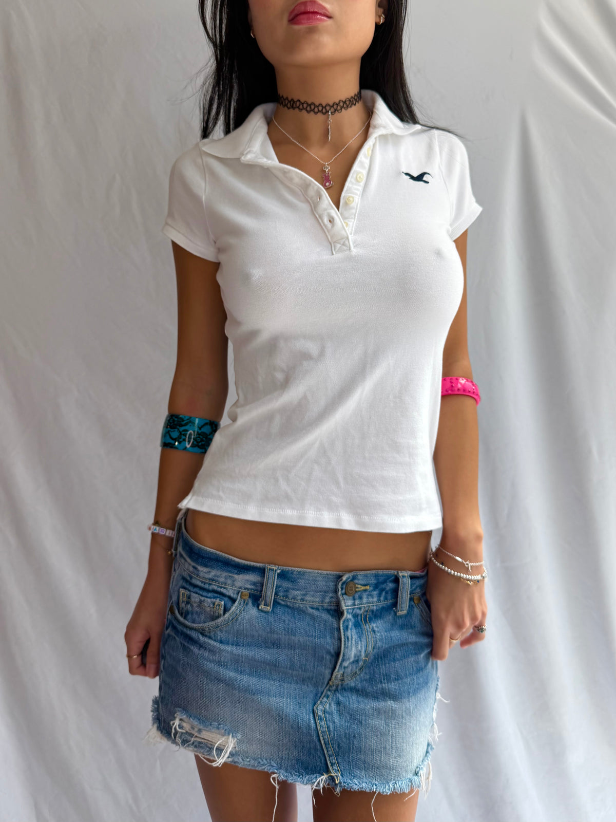 Vintage Hollister fitted polo top