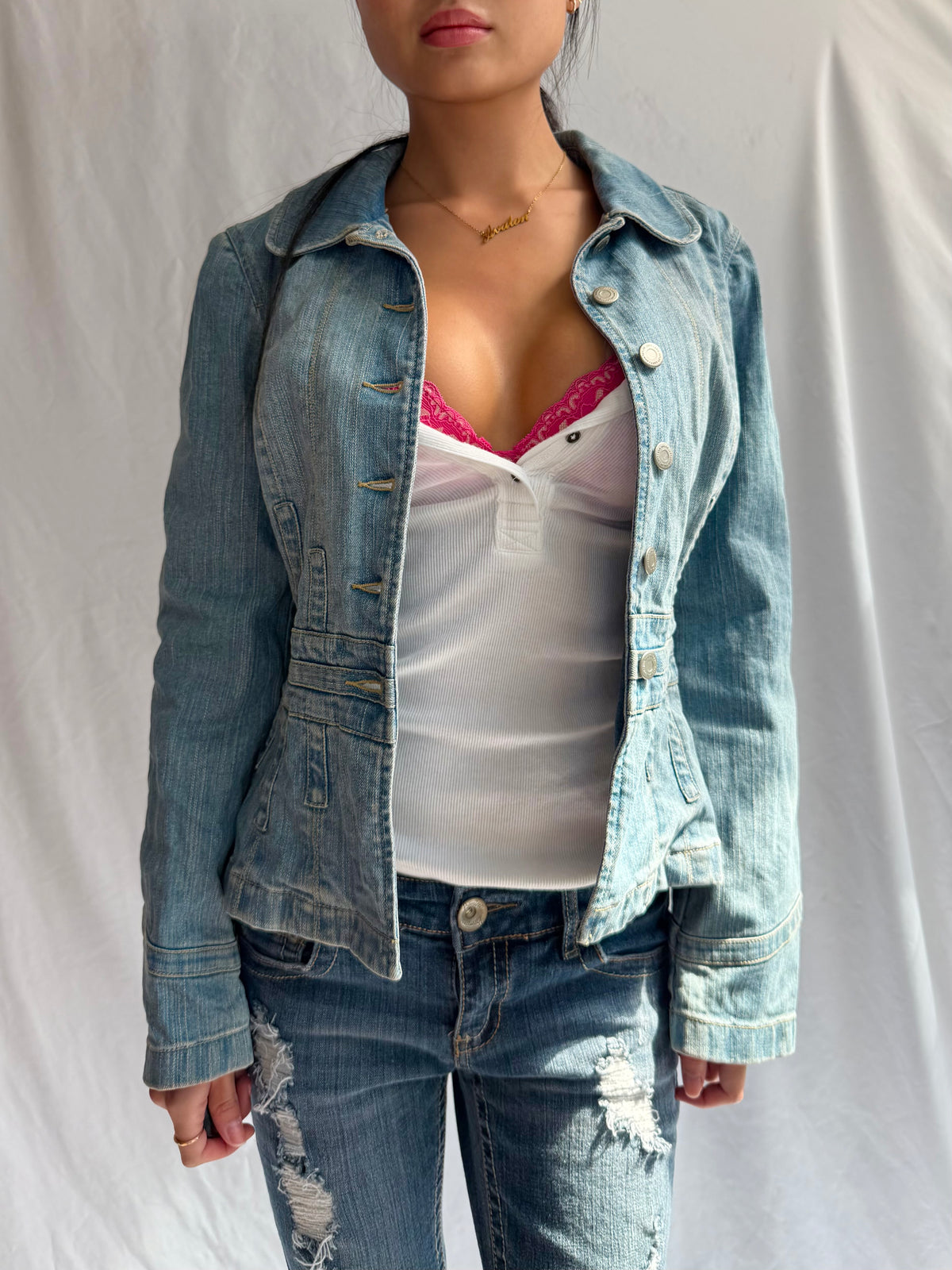 Vintage fitted denim jacket