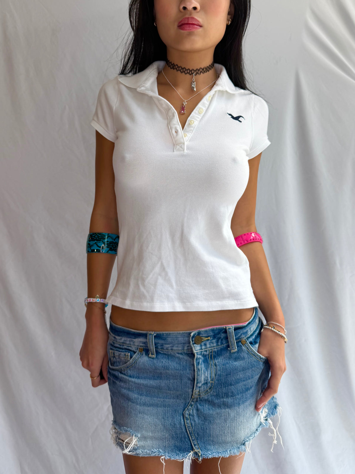 Vintage Hollister fitted polo top