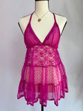 vintage polka dot lace babydoll dress ♡