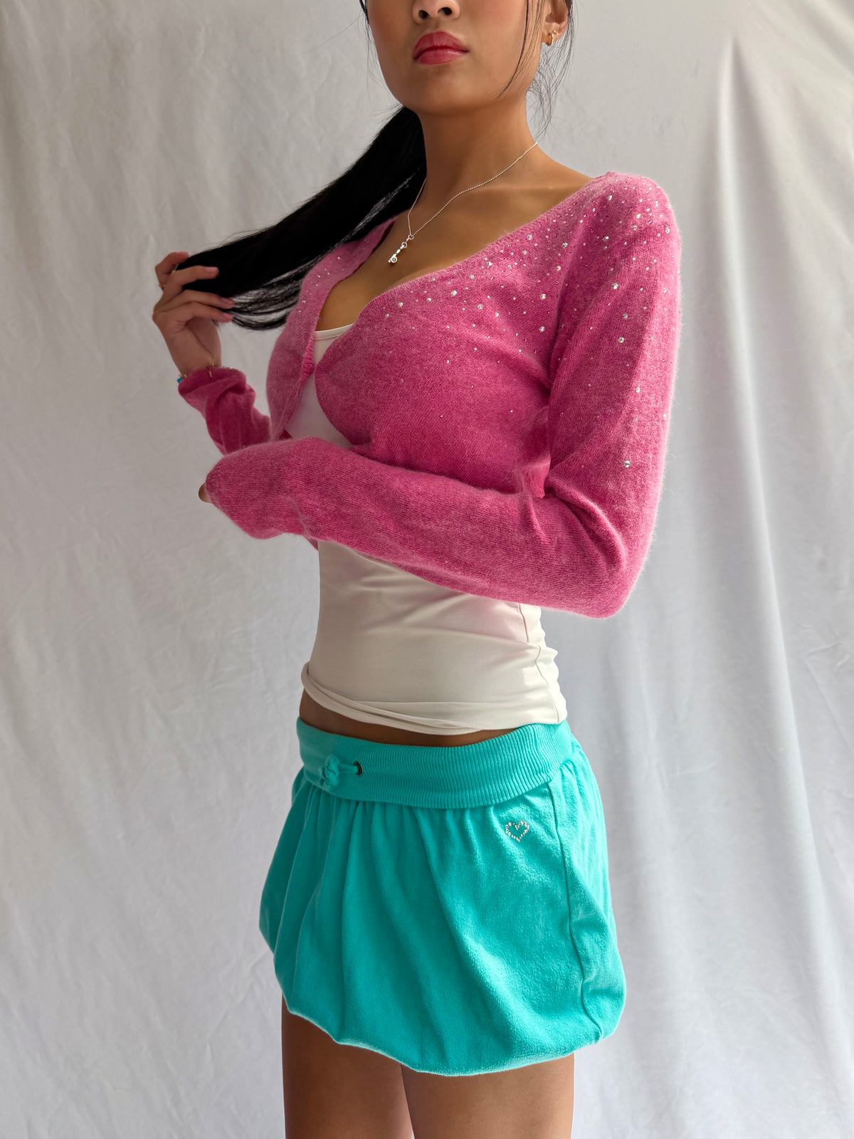 Vintage pink layering long sleeve top