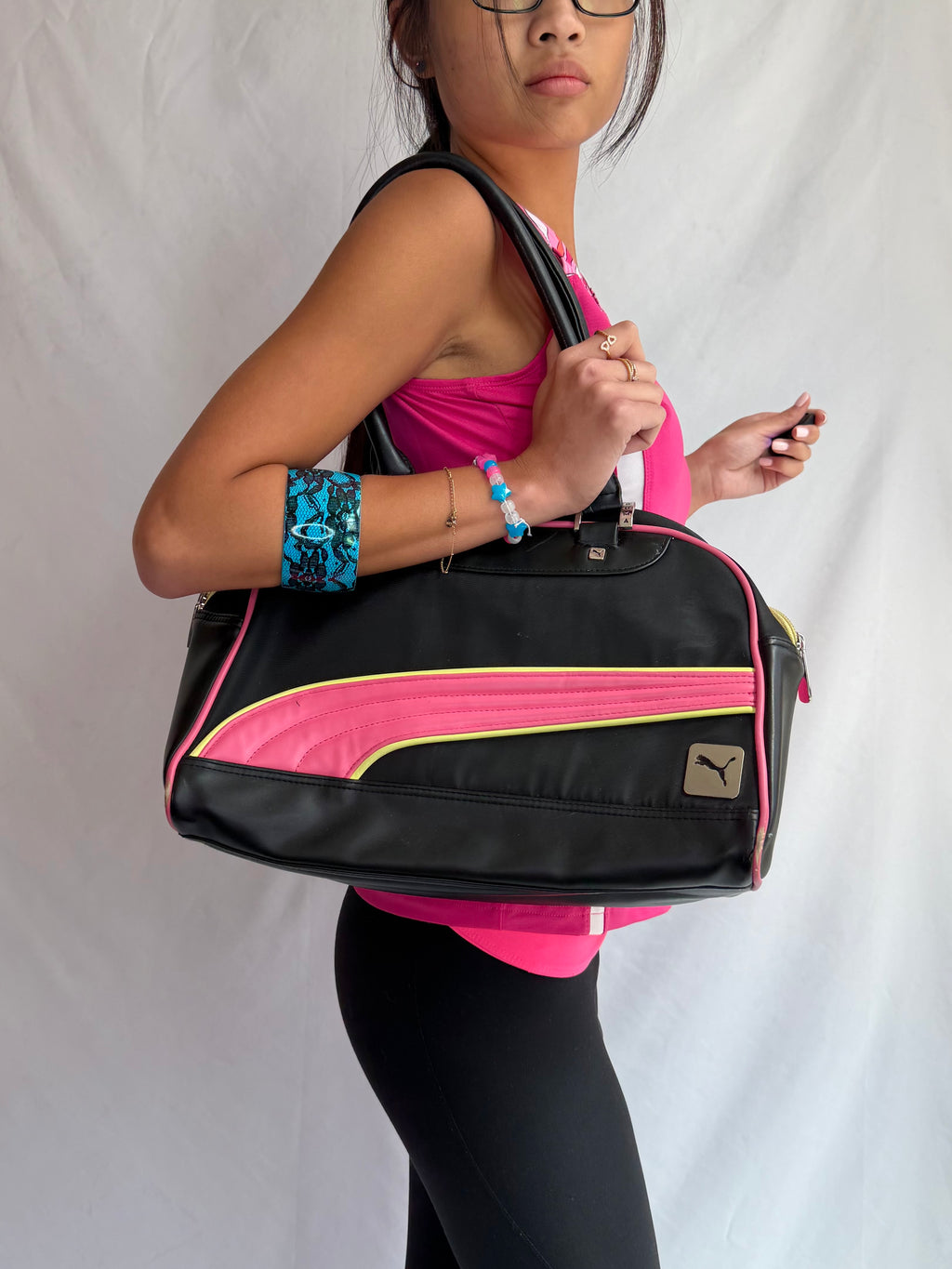 Vintage Puma leather shoulder bag