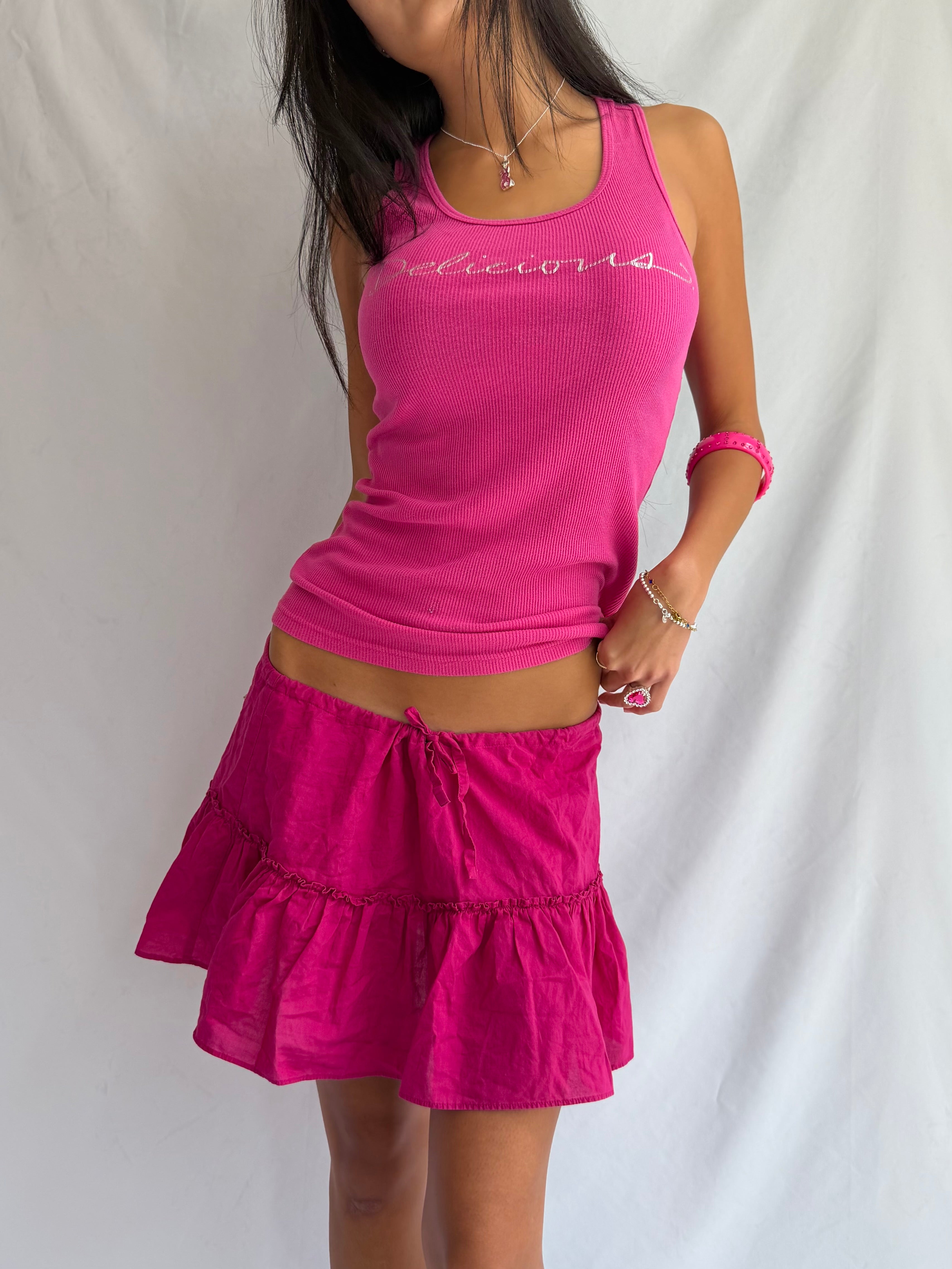 Vintage Victoria Secret hot pink mini skirt