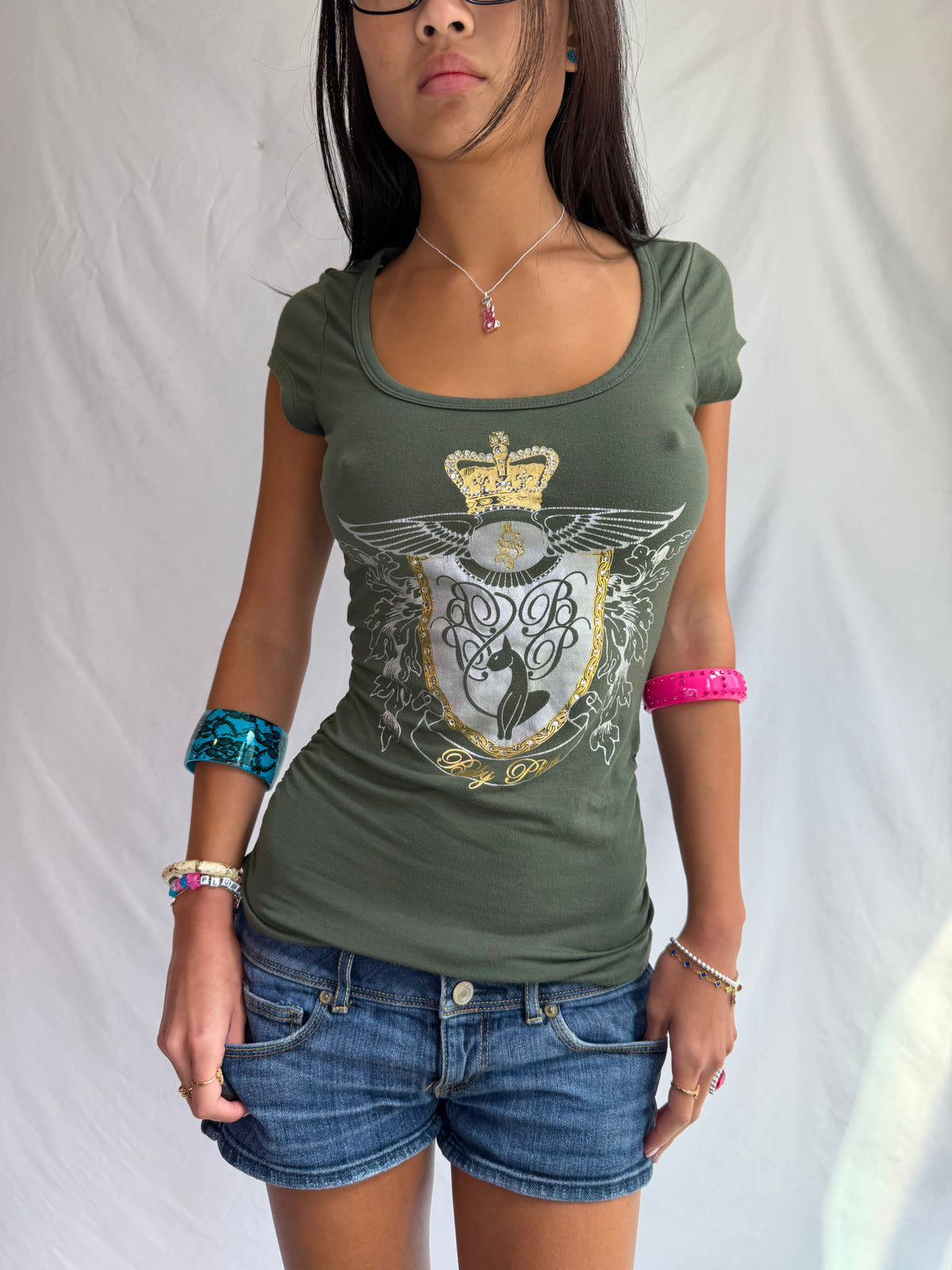 Vintage Baby Phat rhinestone top