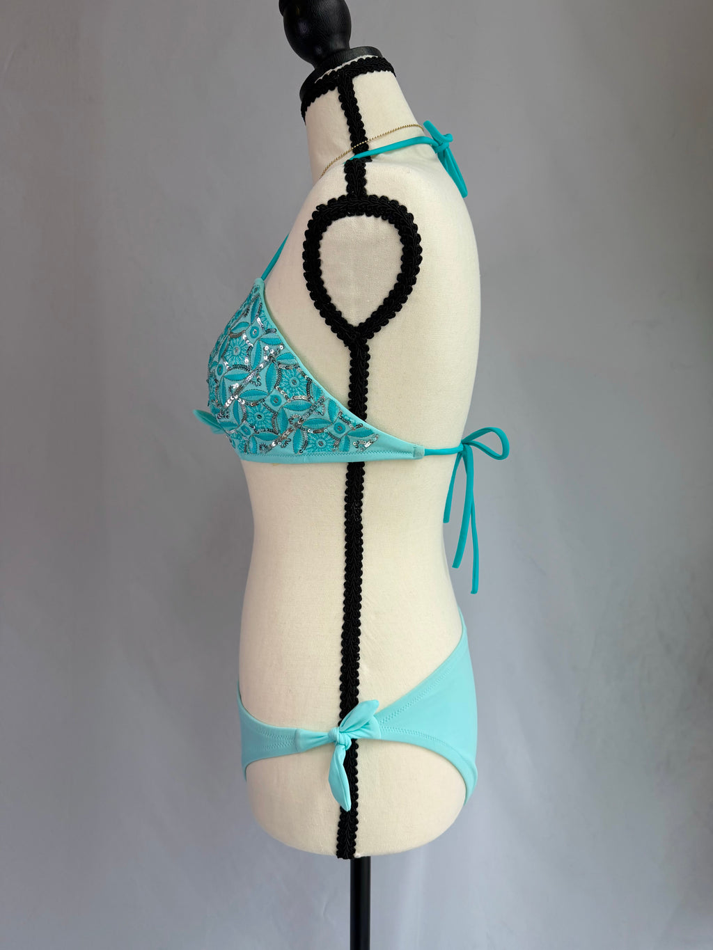 Vintage RARE Victoria Secret teal bikini set