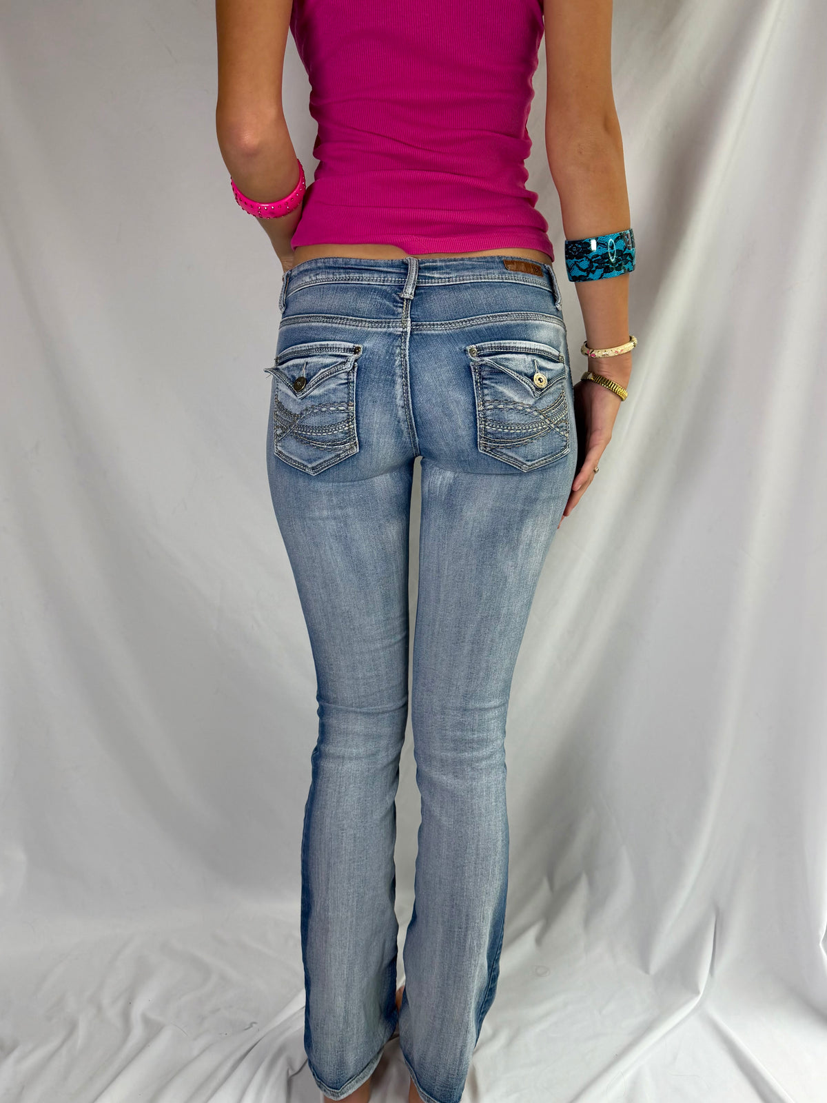 Vintage low rise slim bootcut jeans