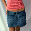 Vintage dark denim mini skirt