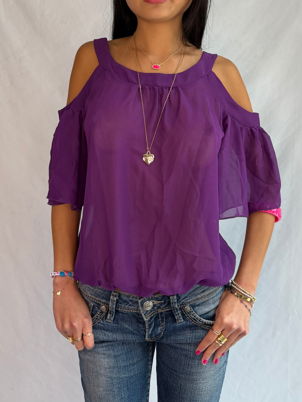 vintage purple off the shoulder top ⋆. 𐙚 ˚