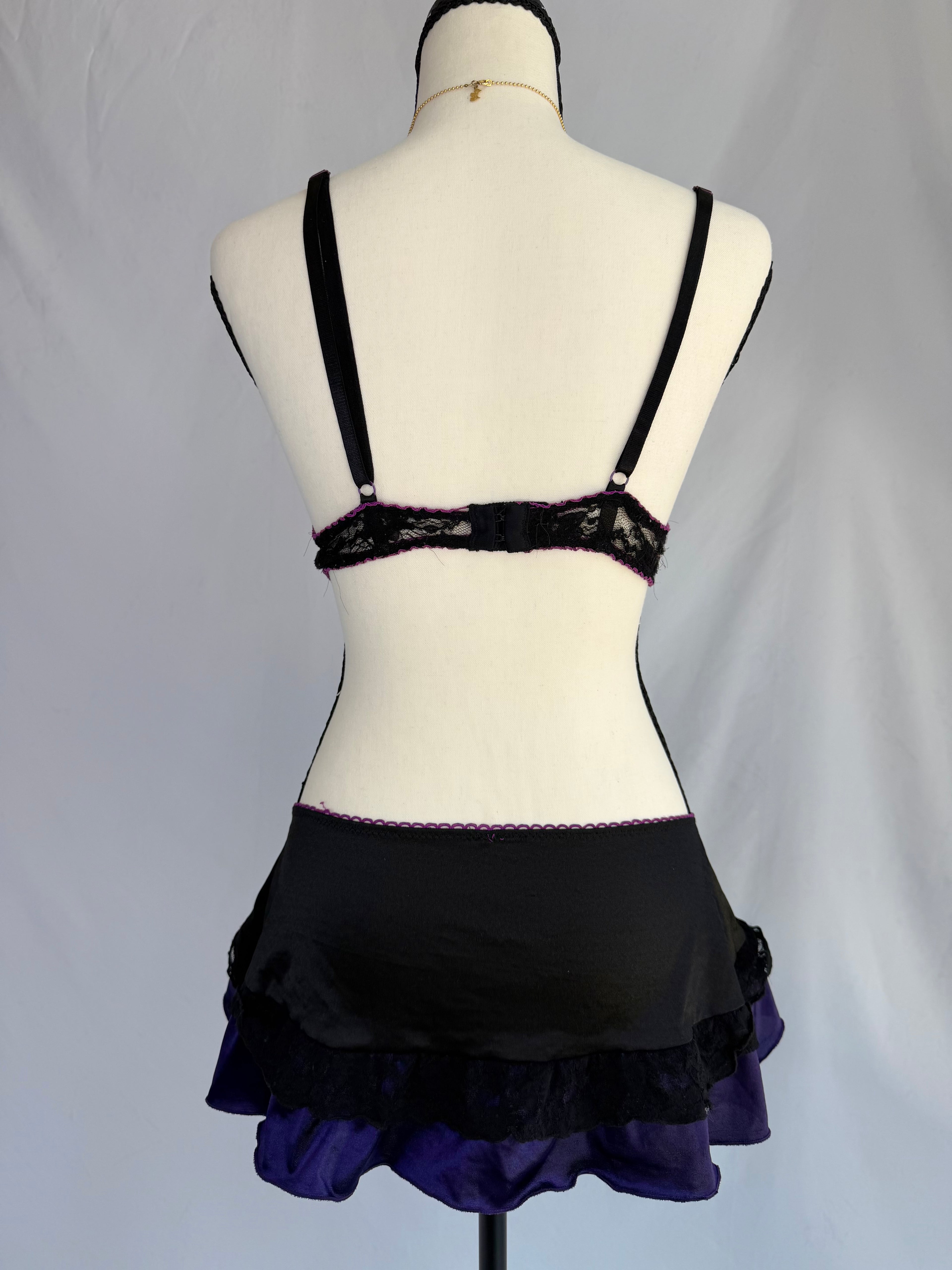 vintage purple lingerie skirt set ⊹ ࣪ ˖ ໒꒱